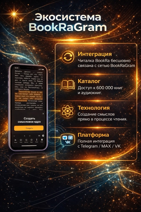 Экосистема BookRaGram: читалка BookRa, каталог книг и аудиокниг, Telegram, MAX и VK
